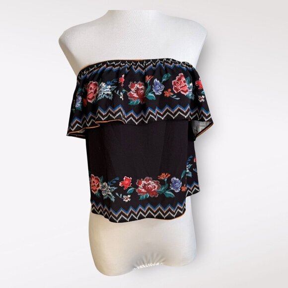 Fab'rik Floral Off The Shoulder Top S - Picture 1 of 6